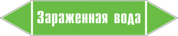 Маркировка трубопровода "зараженная вода" (пленка, 126х26 мм) - Маркировка трубопроводов - Маркировки трубопроводов "ВОДА" - Магазин охраны труда ИЗО Стиль