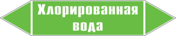 Маркировка трубопровода "хлорированная вода" (пленка, 507х105 мм) - Маркировка трубопроводов - Маркировки трубопроводов "ВОДА" - Магазин охраны труда ИЗО Стиль