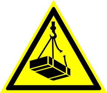 W06 опасно! возможно падение груза (пленка, сторона 200 мм) - Знаки безопасности - Предупреждающие знаки - Магазин охраны труда ИЗО Стиль